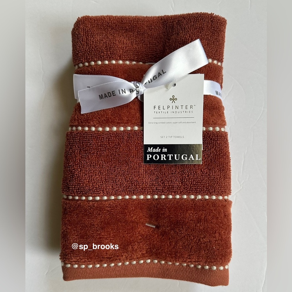 🎁6PC FELPINTER Velour Bath Towel Set - Rust - Cotton, Super Soft & Absorbent - Picture 7 of 11